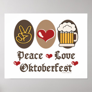 Peace Love Oktoberfest Poster