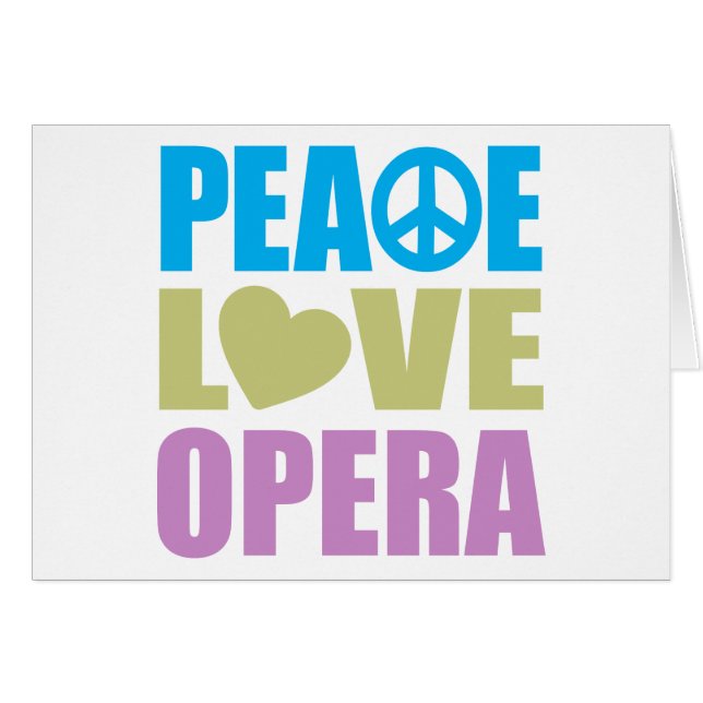 Peace Love Opera Cards (Front Horizontal)