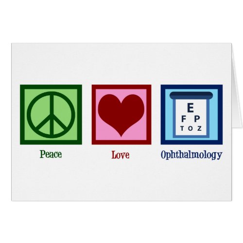 Peace Love Ophthalmology Office Holiday Card