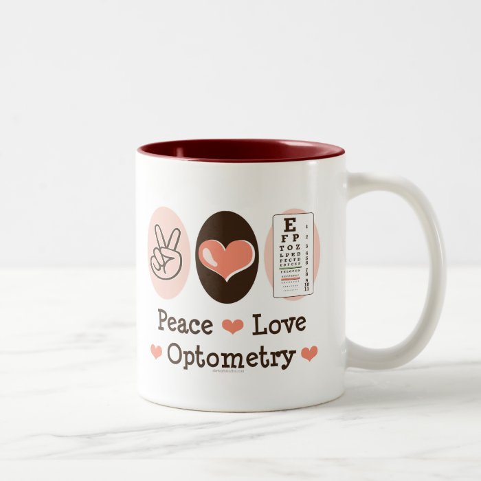 Peace Love Optometry Mug