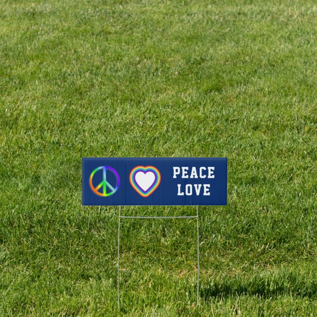 Peace Love Outdoor Sign (Insitu)