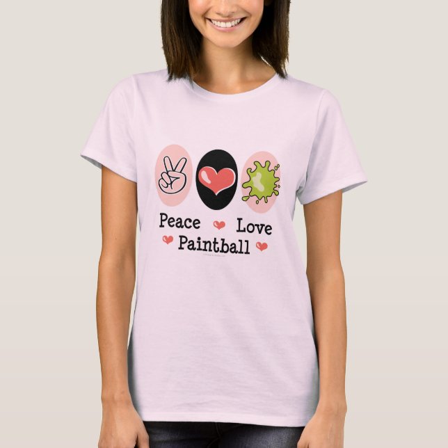 Peace Love Paintball Organic Tee (Front)
