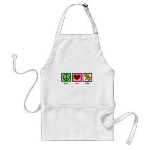 Peace Love Painting Adult Apron