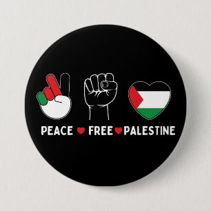 peace love palestine -freedom for palestinians button