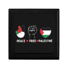peace love palestine -freedom for palestinians gift box