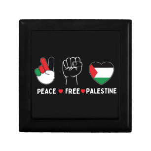 peace love palestine -freedom for palestinians gift box