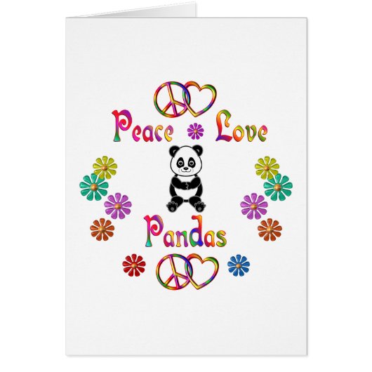 PEACE LOVE PANDAS CARDS (Front)
