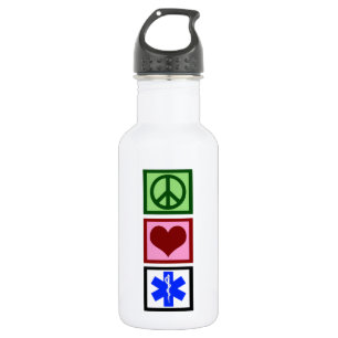 Peace Love Paramedic Water Bottle