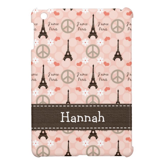 Peace Love Paris iPad Mini Case (Back)