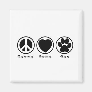 Peace Love Paw Magnet