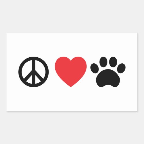 Peace Love Paw Sticker