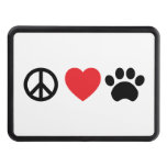 Peace Love Paw Trailer Hitch Cover at Zazzle