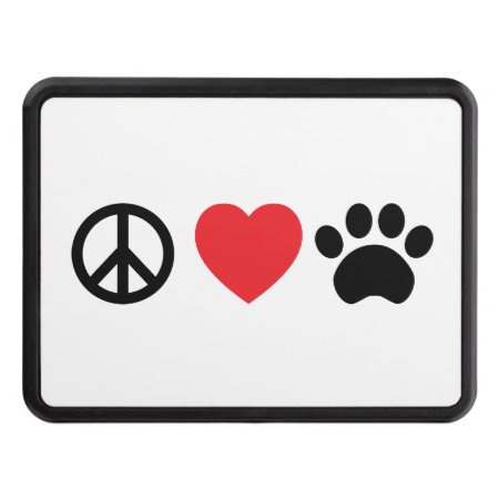 Peace Love Paw Trailer Hitch Cover