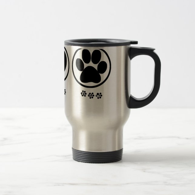 Peace Love Paw Travel Mug (Right)