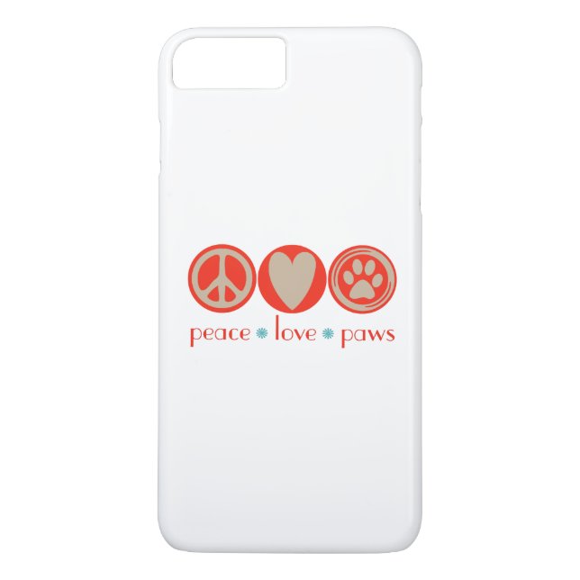 Peace Love Paws Case-Mate iPhone Case (Back)