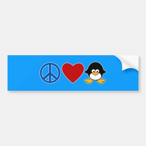 Peace Love Penguin Baby T_shirts Mugs Bumper Sticker