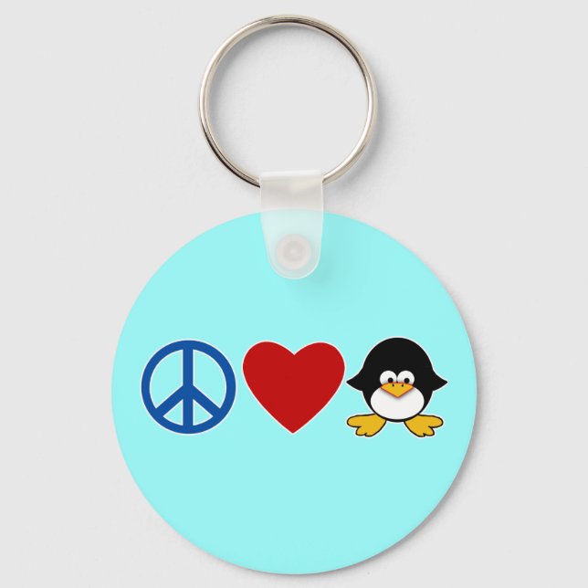 Peace Love Penguin Baby T-shirts, Mugs Keychain (Front)