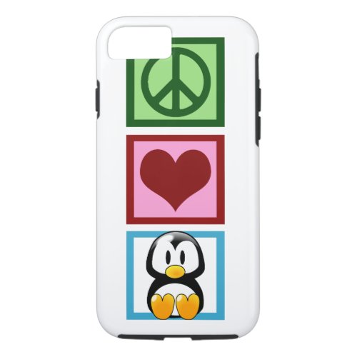 Peace Love Penguins iPhone 87 Case