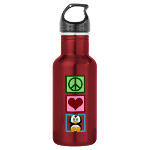 Peace Love Penguins Water Bottle