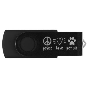 Peace Love Pet Sit Flash Drive