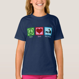 Peace Love Pet Sitting Dog Walking Service Kids T-Shirt