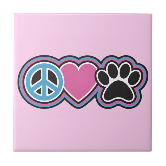 Peace-Love-Pets Tile (Front)