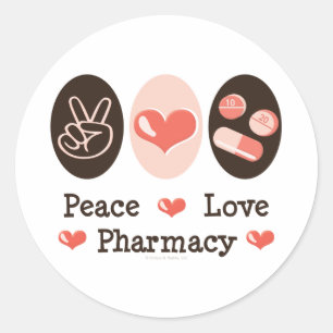 Peace Love Pharmacy Stickers