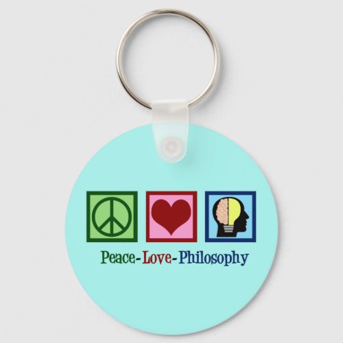 Peace Love Philosophy Keychain