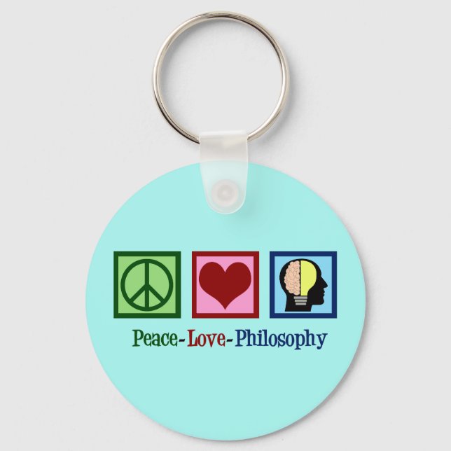 Peace Love Philosophy Keychain (Front)