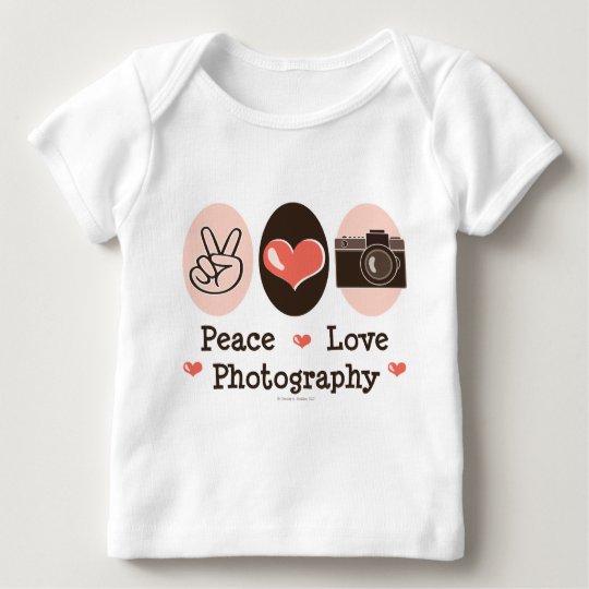 Peace Love Photography Camera Baby Long Sleeve Tee