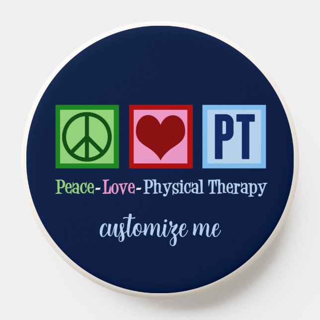 Peace Love Physical Therapy Blue Therapist PT PopSocket (Popsocket)