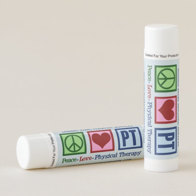 Peace Love Physical Therapy Custom PT Lip Balm (Front)
