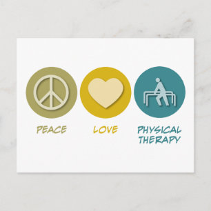Peace Love Physical Therapy Postcard