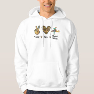 Peace Love Physical Therapy PT Month Therapist Leo Hoodie