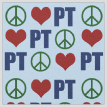 Peace Love Physical Therapy PT Pattern Fabric