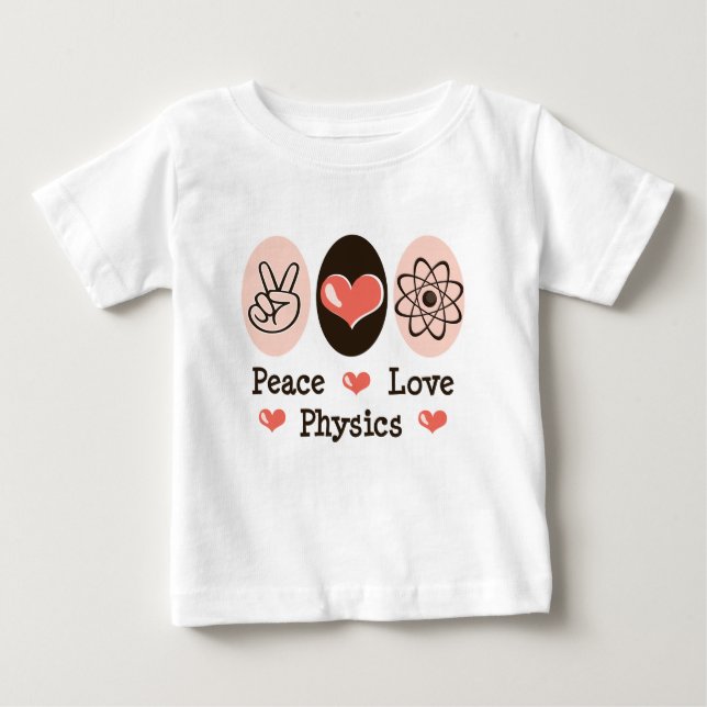 Peace Love Physics Baby Long Sleeve T shirt (Front)