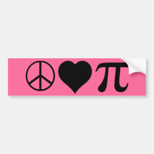 peace love pi bumper sticker