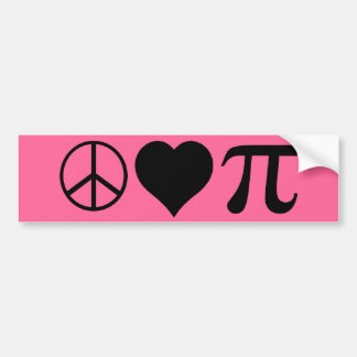 peace love pi bumper sticker