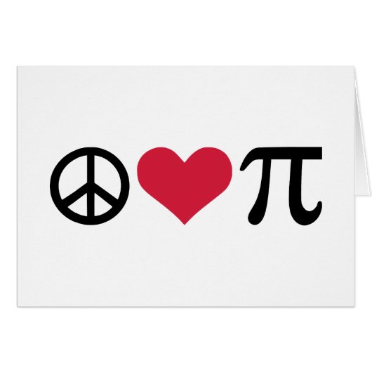 Peace, Love & Pi Cards (Front Horizontal)