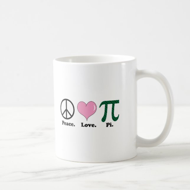 peace love pi coffee mug (Right)