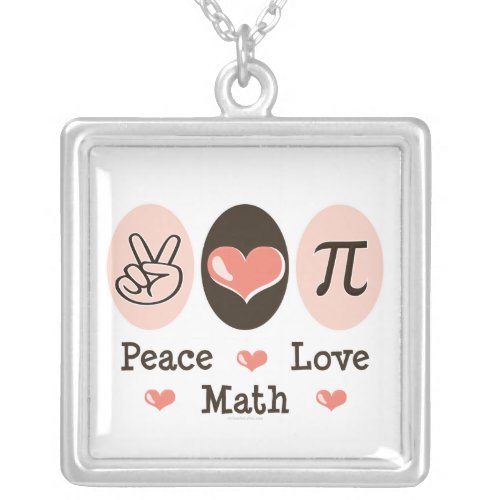 Peace Love Pi Necklace