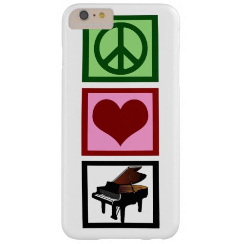 Peace Love Piano Barely There iPhone 6 Plus Case