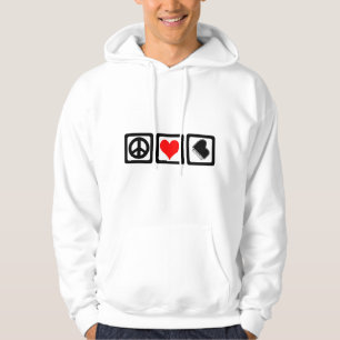 Peace love piano hoodie