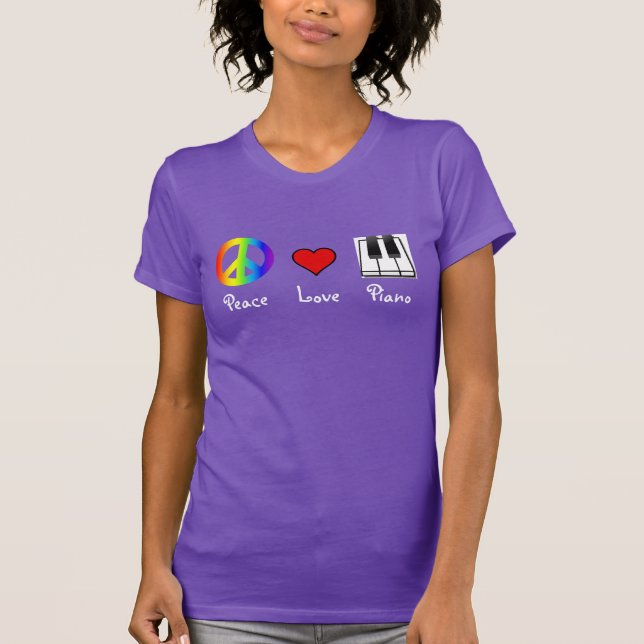 Peace Love Piano t-shirt (Front)