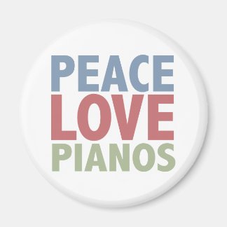 Peace Love Pianos Magnet