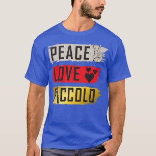 Peace Love Piccolo Marching Band Music Instrument  T-Shirt