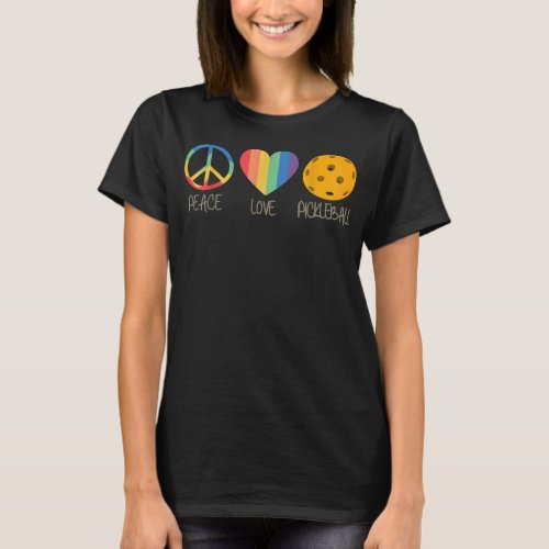 Peace Love Pickleball 338 T_Shirt