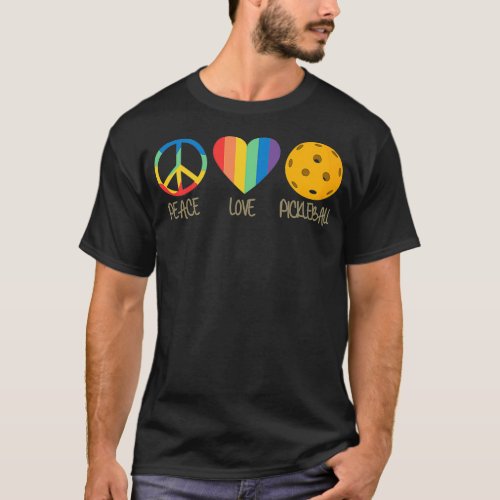 Peace Love Pickleball 45 T_Shirt