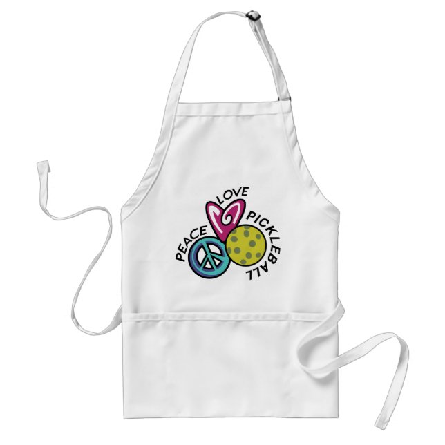Peace Love Pickleball Adult Apron (Front)