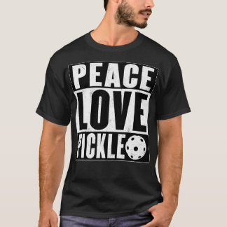 Peace Love Pickleball as Funny Pickleball Premium  T-Shirt